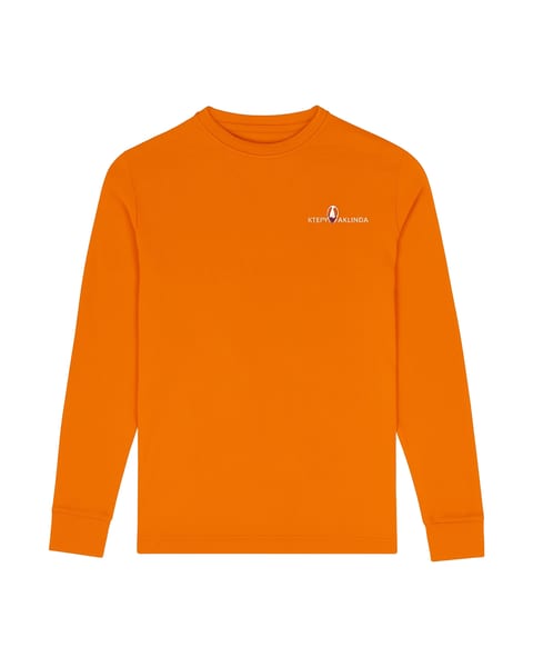 Oranje sweater met ronde hals