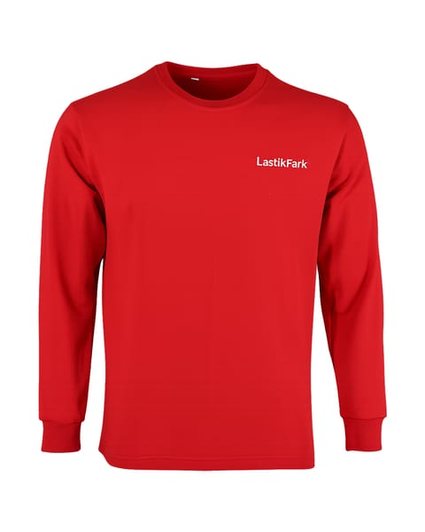Rode sweater met ronde hals